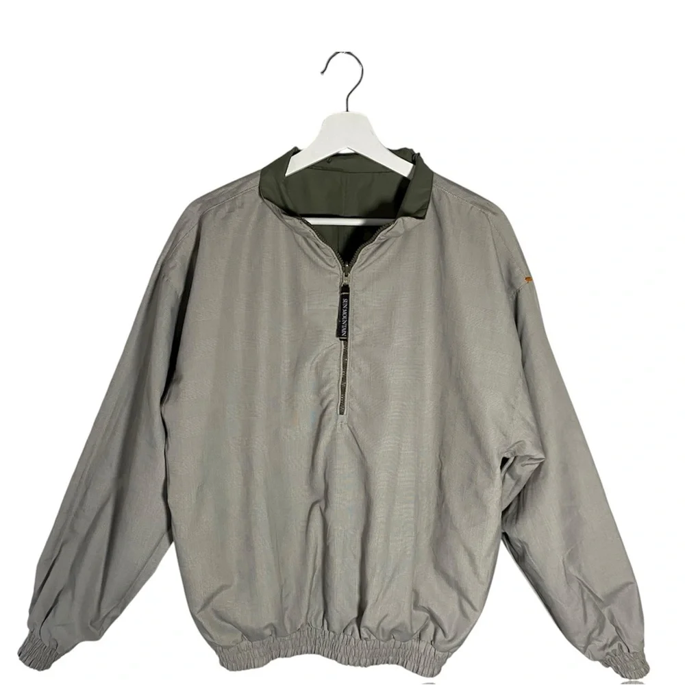 Early 2000s Y2K Sun Mountain Green Pullover Reversible Jacket Men's  M Gorpcore